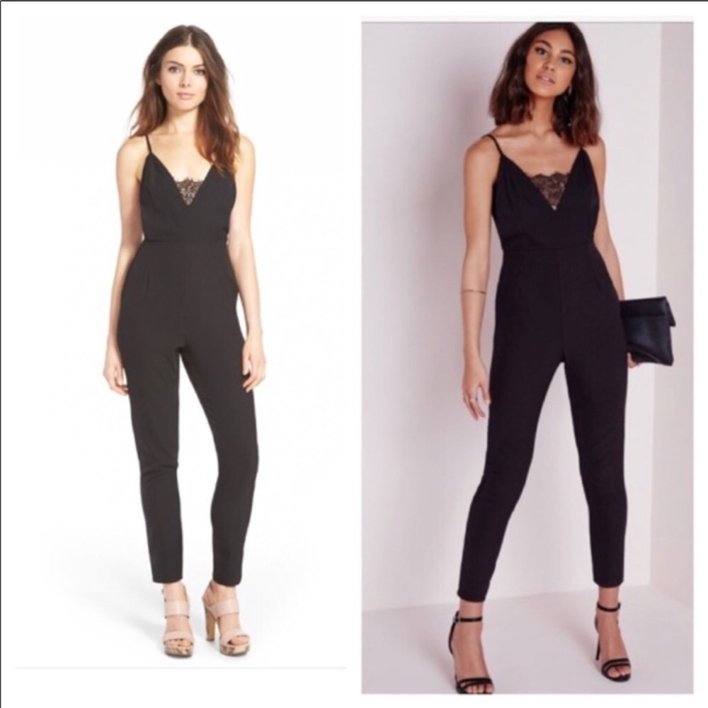 Black lace jumpsuit revolve